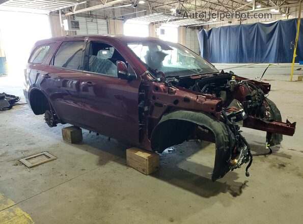 1C4SDJCTXNC186936 2022 DODGE DURANGO Burgundy Delantero derecho