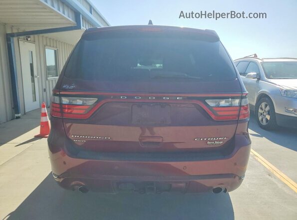 1C4SDJET3GC460641 2016 DODGE DURANGO Maroon Вид ззаду