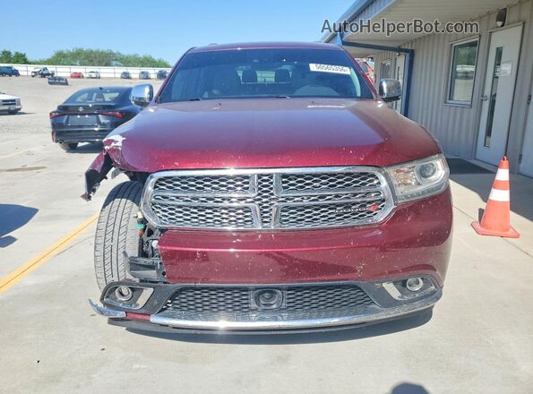 1C4SDJET3GC460641 2016 DODGE DURANGO Maroon Вид спереду