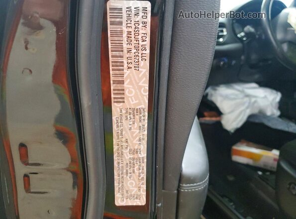 1C4SDJFT0PC673707 2023 DODGE DURANGO Black Вид наклейки з VIN-кодом