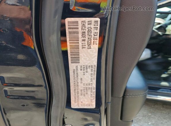 1C4SDJFT4TC226419 2026 DODGE DURANGO Black Widok naklejki z numerem VIN