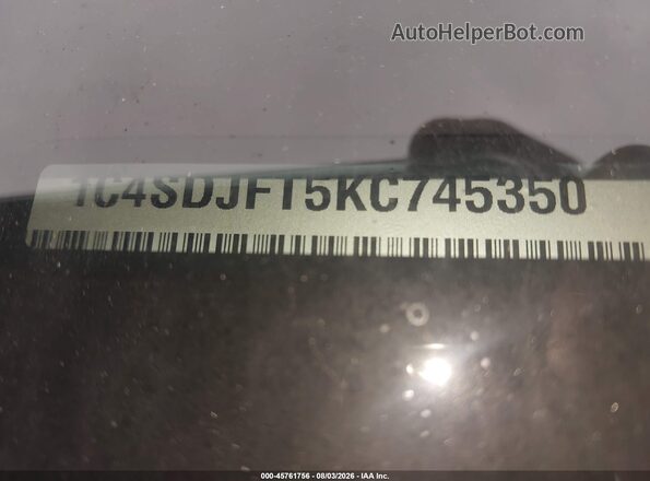 1C4SDJFT5KC745350 2019 DODGE DURANGO White ძრავის განყოფილების ხედი