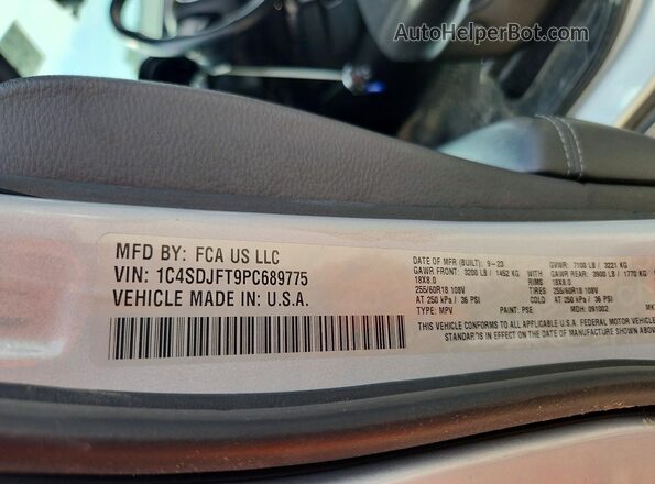 1C4SDJFT9PC689775 2023 DODGE DURANGO Gray Շարժիչի բաժամունքի տեսք