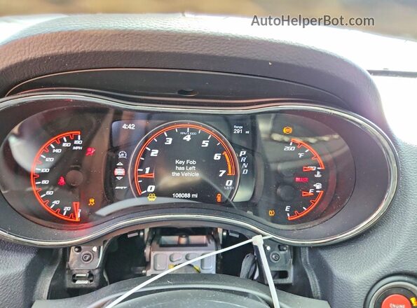 1C4SDJGJ1LC192968 2020 DODGE DURANGO Black Instrument cluster view