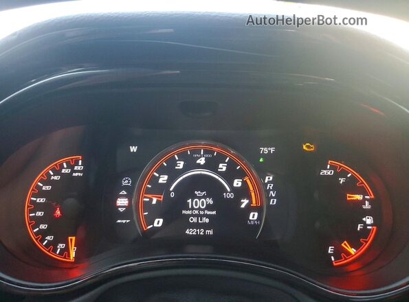 1C4SDJGJ3MC599210 2021 DODGE DURANGO White Instrument cluster view