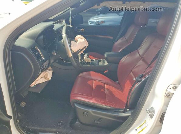 1C4SDJGJ6JC262381 2018 DODGE DURANGO Белый Вид салона спереди