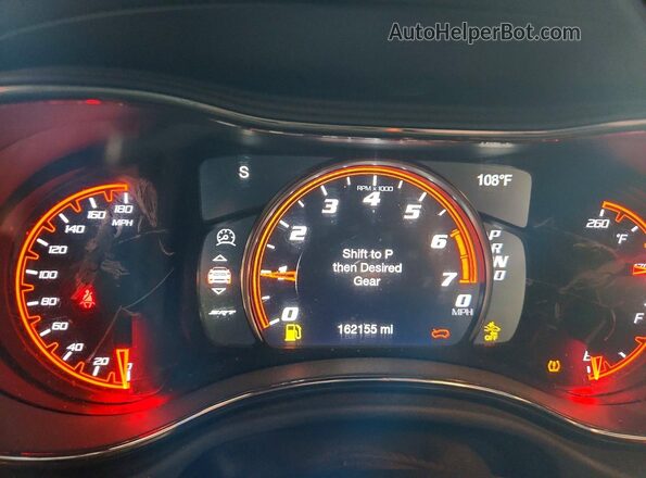 1C4SDJGJXJC445251 2018 DODGE DURANGO Black Vista del cuadro de instrumentos