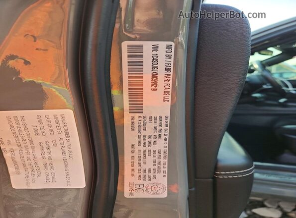 1C4SDJGJXMC599219 2021 DODGE DURANGO Gray VIN კოდის სტიკერის ხედი
