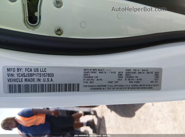 1C4SJSBP1TS157833 2026 JEEP GRAND WAGONEER L Белый Вид подкапотного пространства