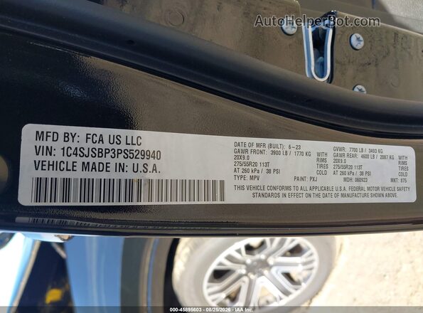 1C4SJSBP3PS529940 2023 JEEP WAGONEER L Black Engine compartment view