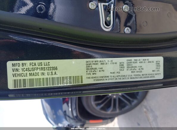 1C4SJSFP1RS122356 2024 JEEP GRAND WAGONEER L Black Շարժիչի բաժամունքի տեսք
