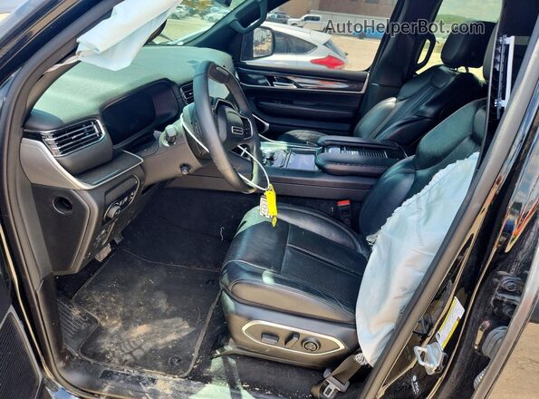 1C4SJVAT7NS191990 2022 JEEP WAGONEER Black Widok wnętrza z przodu
