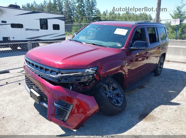 1C4SJVBP0TS187827 2026 JEEP GRAND WAGONEER Red წინა მარცხენა ხედი სამი მეოთხედიდან