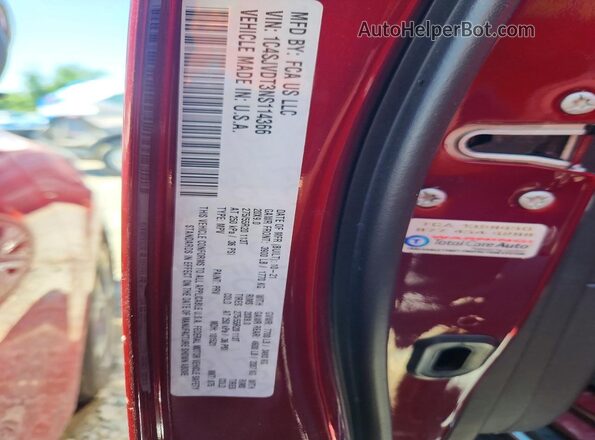 1C4SJVDT3NS114366 2022 JEEP WAGONEER Red VIN კოდის სტიკერის ხედი