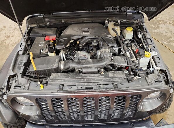 1C6HJTAG0LL134403 2020 JEEP GLADIATOR Gray Vista del compartimento del motor