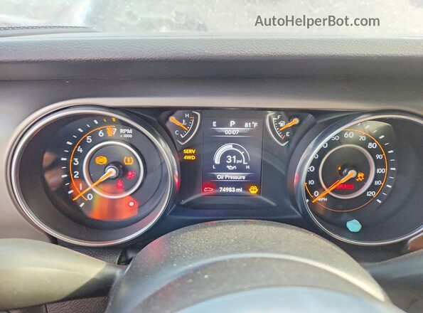 1C6HJTAG0LL134403 2020 JEEP GLADIATOR Gray Vista del cuadro de instrumentos