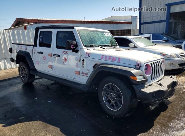 1C6HJTAG1LL131364 2020 JEEP GLADIATOR White Przód prawy
