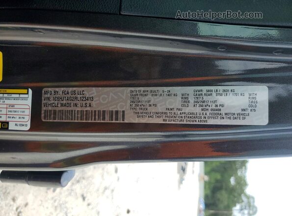 1C6HJTAG2RL123413 2024 JEEP GLADIATOR Gray Вид підкапотного простору