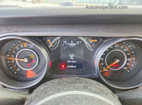 1C6HJTAG8LL173482 2020 JEEP GLADIATOR Tan ხელსაწყოთა პანელის ხედი