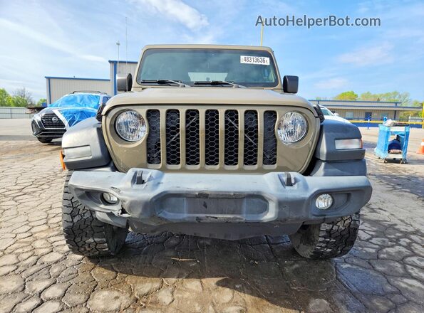 1C6HJTAG8LL173482 2020 JEEP GLADIATOR Tan წინა ხედი