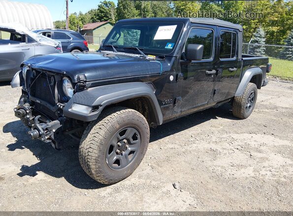1C6HJTAG8LL185695 2020 JEEP GLADIATOR Черный Передняя левая четверть