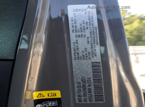 1C6HJTAG9ML542271 2021 JEEP GLADIATOR Gray VIN კოდის სტიკერის ხედი