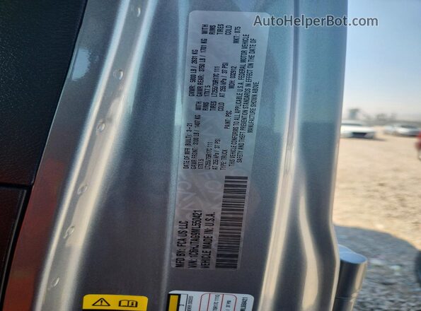 1C6HJTAG9ML550421 2021 JEEP GLADIATOR Silver VIN კოდის სტიკერის ხედი