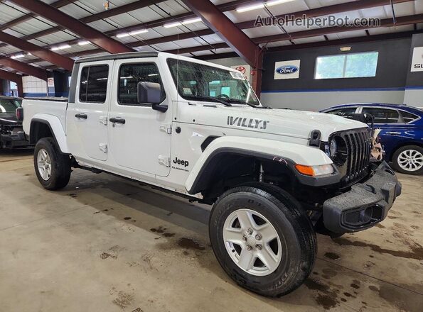 1C6HJTAG9ML562441 2021 JEEP GLADIATOR Белый Передняя правая четверть