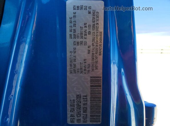 1C6HJTAG9PL517326 2023 JEEP GLADIATOR Blue ძრავის განყოფილების ხედი