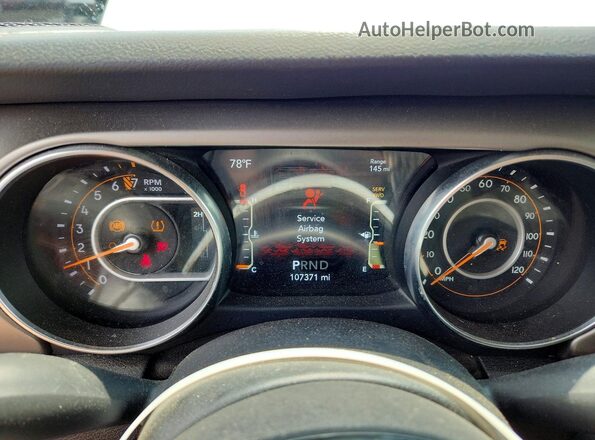 1C6HJTAGXLL163990 2020 JEEP GLADIATOR White ხელსაწყოთა პანელის ხედი