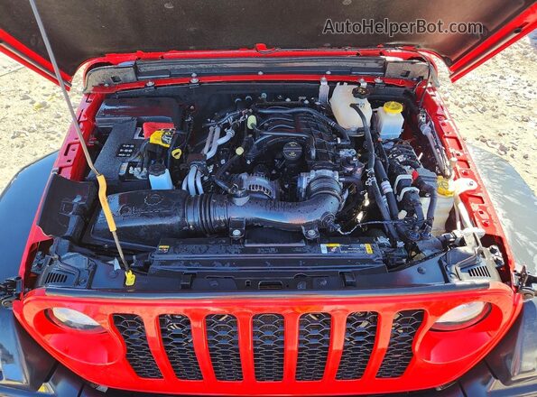 1C6HJTAGXML622727 2021 JEEP GLADIATOR Red უკანა სალონის ხედი
