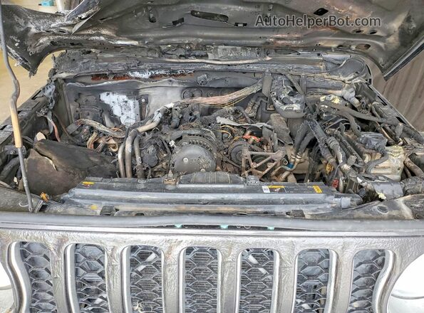 1C6HJTFG1ML594258 2021 JEEP GLADIATOR Gray Widok wnętrza z tyłu