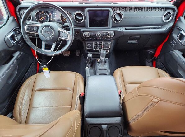 1C6HJTFG6LL122734 2020 JEEP GLADIATOR Red Widok deski rozdzielczej