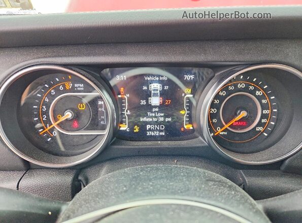 1C6HJTFG6LL122734 2020 JEEP GLADIATOR Red Widok zestawu wskaźników