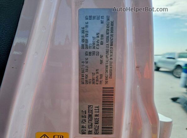 1C6JJTAG0ML532729 2021 JEEP GLADIATOR White VIN კოდის სტიკერის ხედი