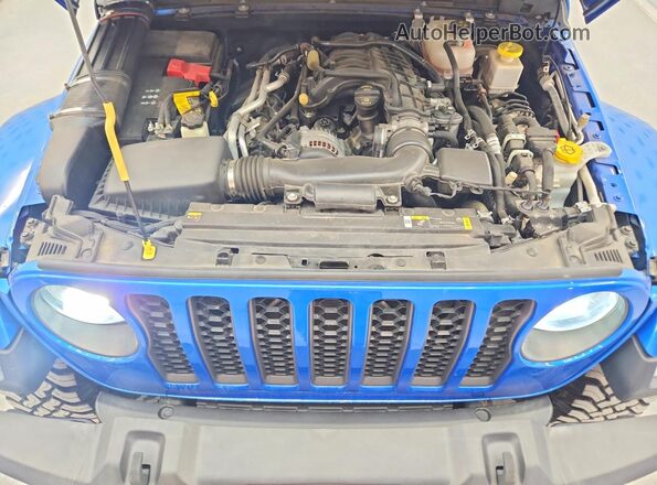 1C6JJTAG4PL577225 2023 JEEP GLADIATOR Blue Widok komory silnika