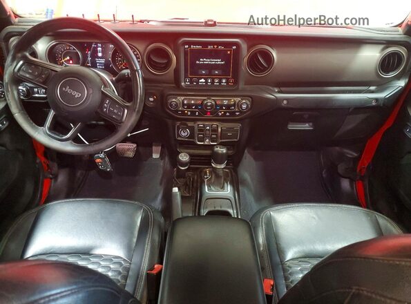 1C6JJTAG5LL177586 2020 JEEP GLADIATOR Red Dashboard view