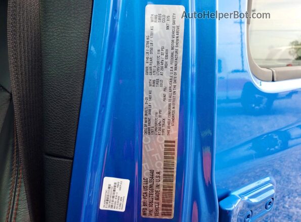 1C6JJTEG6ML554440 2021 JEEP GLADIATOR Blue Widok komory silnika