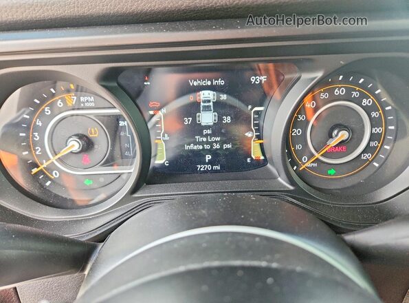 1C6PJTAG5SL523001 2025 JEEP GLADIATOR White Սարքավորումների վահանակի տեսք
