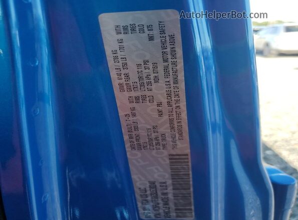 1C6RJTEG6SL538240 2025 JEEP GLADIATOR Blue Vista de la etiqueta del VIN
