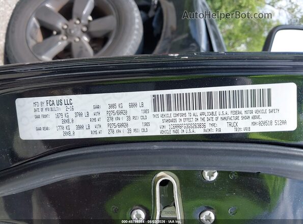 1C6RR6FG3GS263836 2016 RAM 1500 Black Widok komory silnika