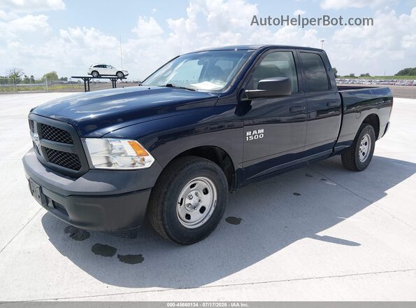 1C6RR6FGXJS290667 2018 RAM 1500 Blue Առջևի ձախ երեք քառորդ տեսարան