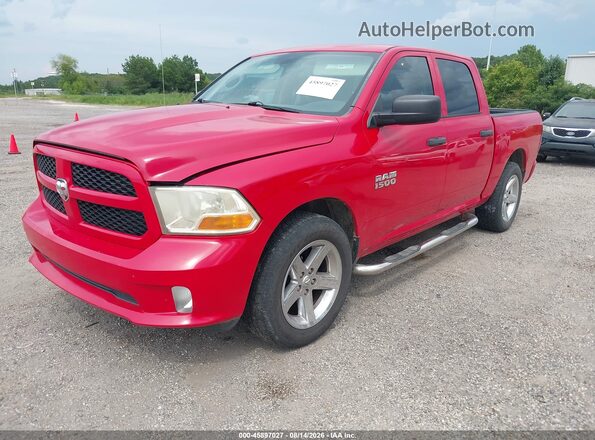 1C6RR6KG8GS155086 2016 RAM 1500 Red წინა მარცხენა ხედი სამი მეოთხედიდან