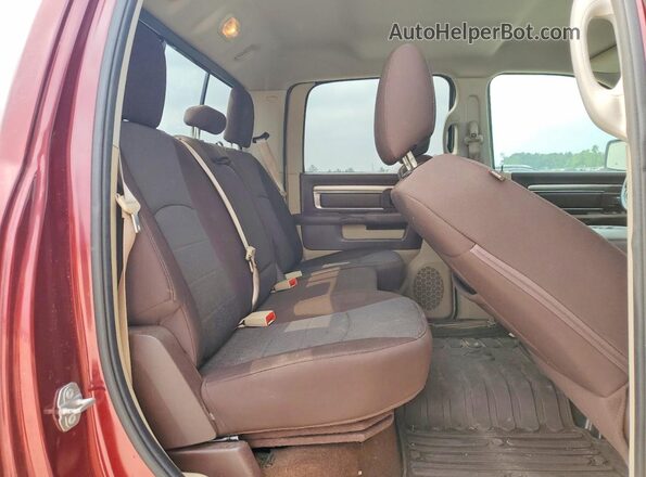 1C6RR6LM0GS263545 2016 RAM 1500 Maroon Вид задніх сидінь