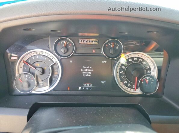 1C6RR6LT1JS210674 2018 RAM 1500 Gray Instrument cluster view
