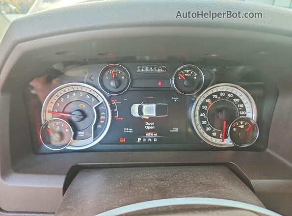 1C6RR6LT8JS210509 2018 RAM 1500 Burgundy Instrument cluster view