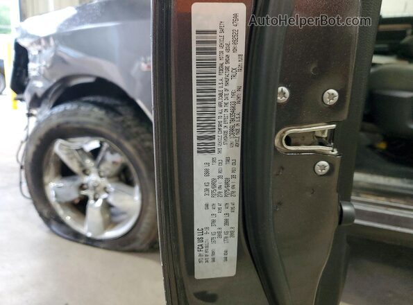 1C6RR6LT8KS546033 2019 RAM 1500 Charcoal VIN sticker view