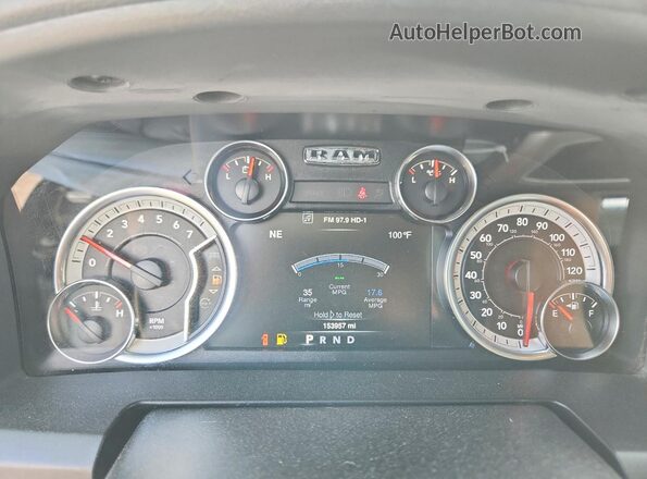 1C6RR6LT9KS627221 2019 RAM 1500 Gray ხელსაწყოთა პანელის ხედი