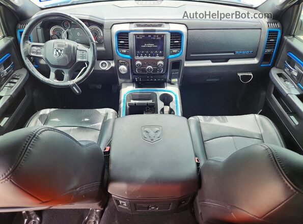 1C6RR6MT8JS195668 2018 RAM 1500 Blue Dashboard view
