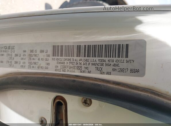 1C6RR7FG0HS616525 2017 RAM 1500 White Engine compartment view